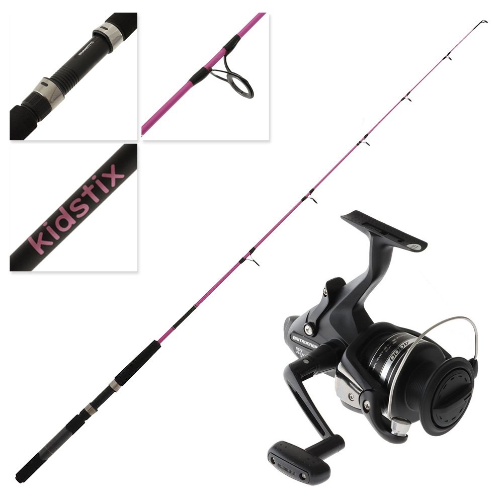 Shimano Baitrunner ST 4000 FB Kidstix Spin Kids Combo Metallic Pink 5ft 5in 4-6kg 1pc