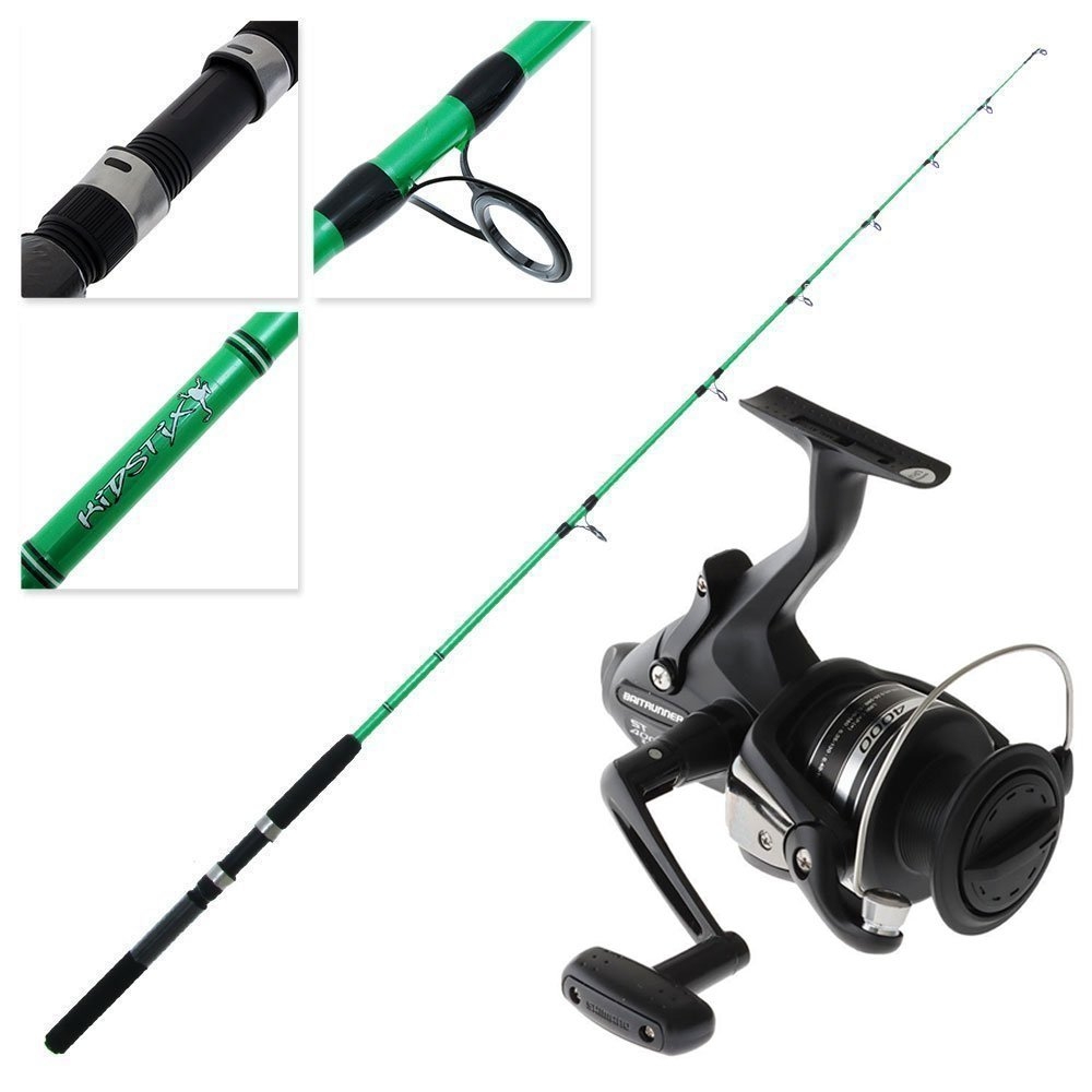 Shimano Baitrunner ST 4000 Kidstix Combo Green  6ft 12kg 1pc