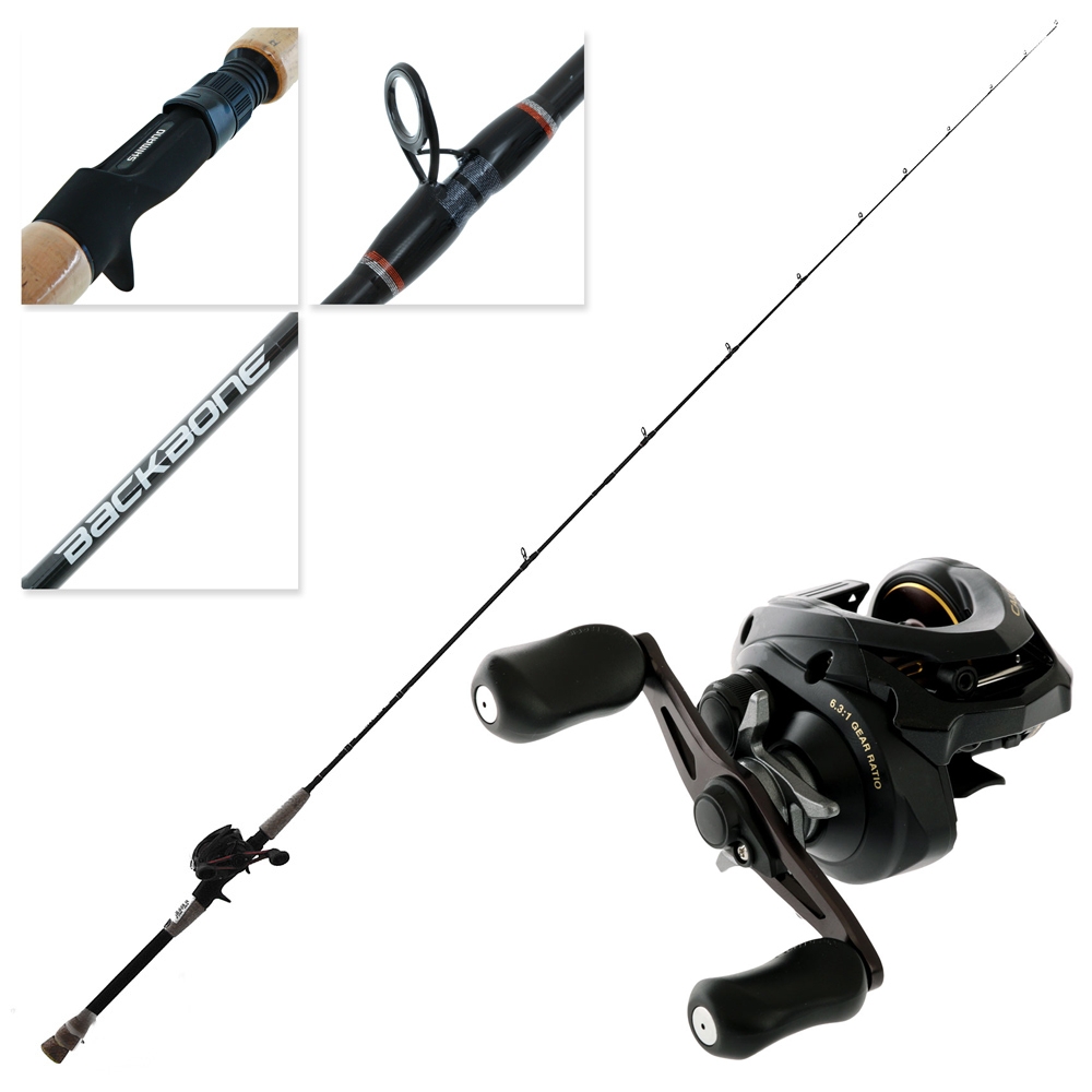 Shimano Caius 150B Backbone Overhead Low Profile Baitcaster Combo 7ft 2-5kg 2pc