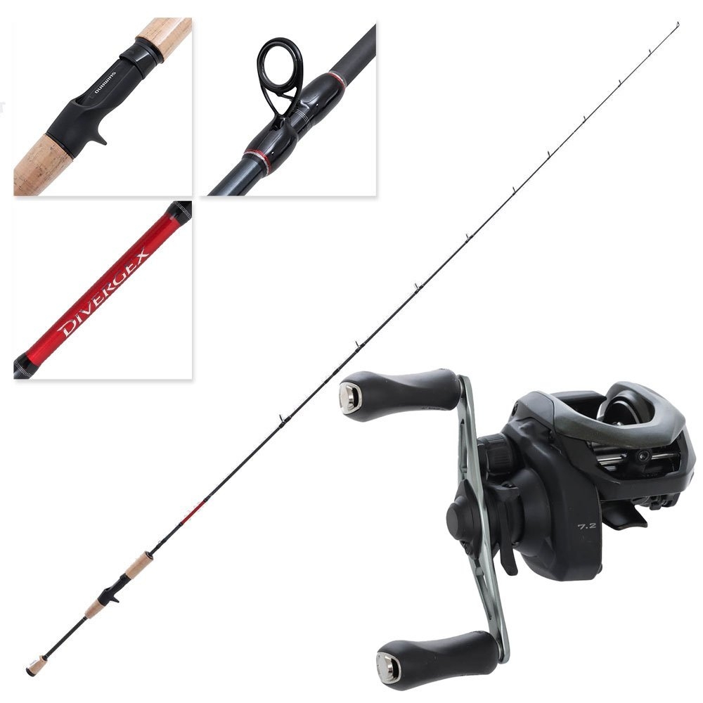 Shimano Caius 150HGC Divergex Light Baitcaster Combo 7ft 2-5kg 2pc