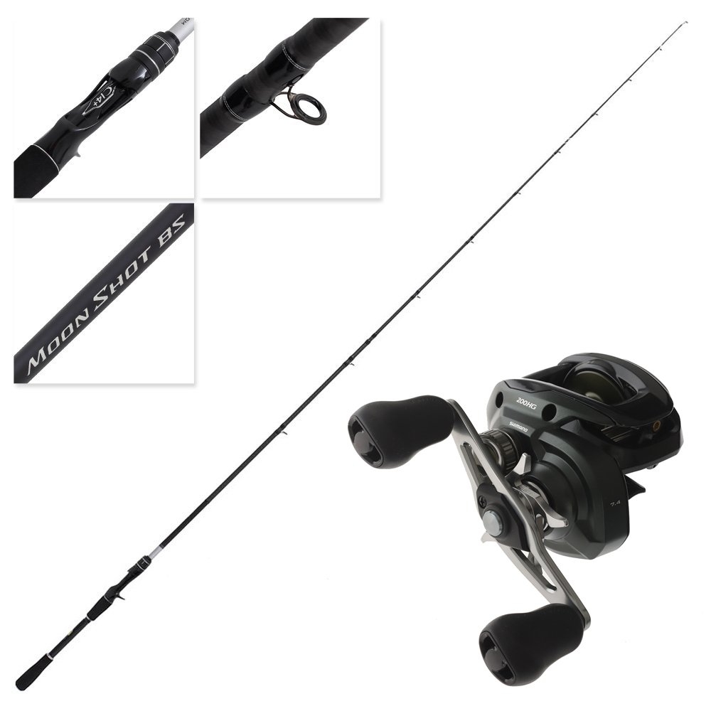 Shimano Curado 23 200HG Moonshot BS Baitcaster Combo 6ft 10in PE1-2.5 2pc