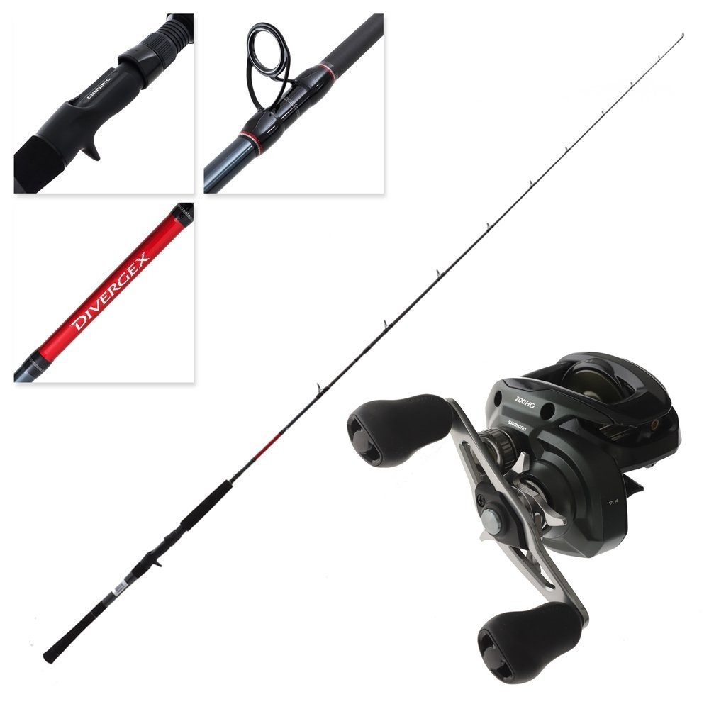 Shimano Curado 23 200HG Divergex MH Baitcaster Combo 7ft 4-8kg 2pc