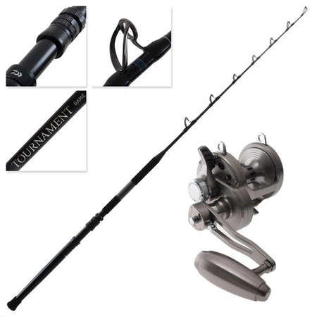 Daiwa Saltiga Tournament 2-Speed Lever Drag Straight Butt Game Combo 5ft 6in PE5-6 2pc