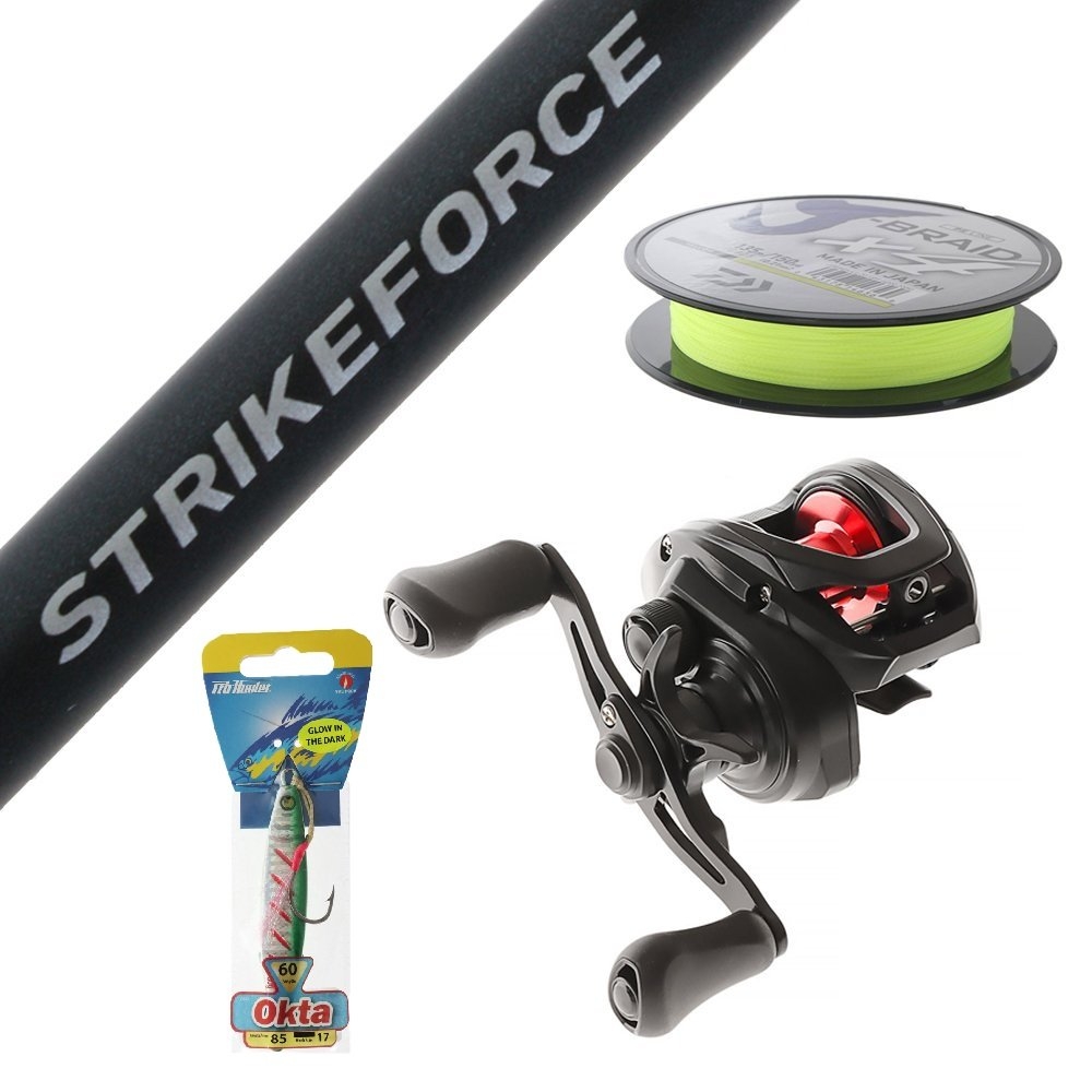 Daiwa PR100 Strikeforce Slow Jig Combo with Braid and Micro Jig 6ft 6in PE1-2 1pc