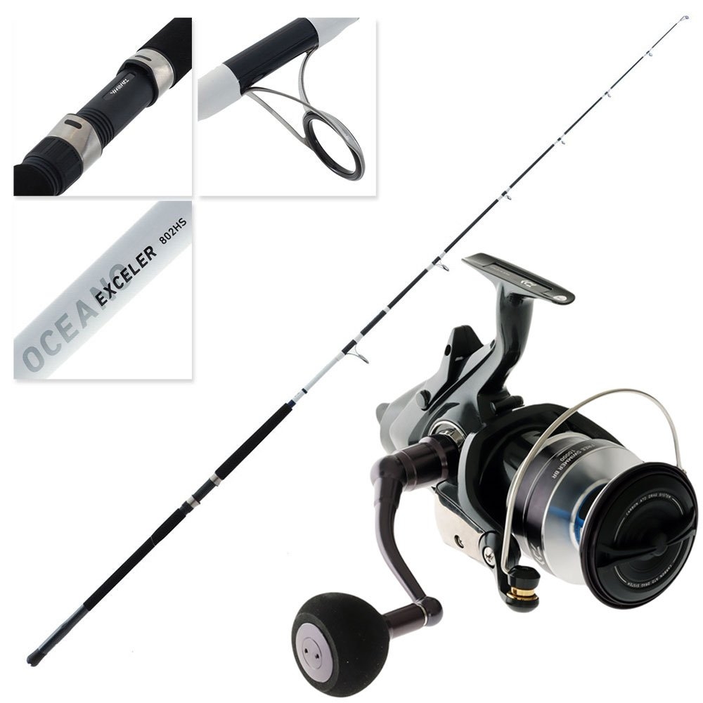 Daiwa Free Swimmer 10000 BR Exceler Oceano Spinning Rock Combo 8ft 10-15kg 2pc