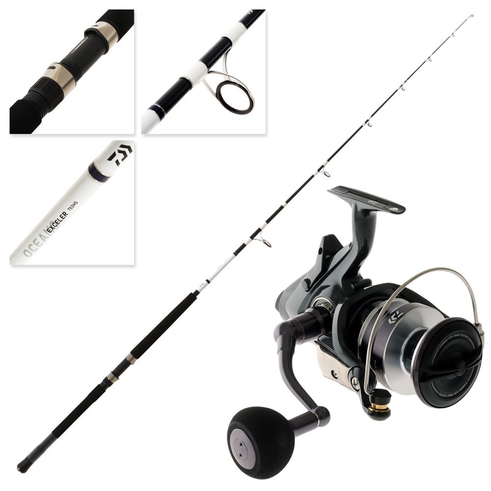 Daiwa Free Swimmer 8000 BR Exceler Oceano Spinning Boat Combo 7ft 2pc