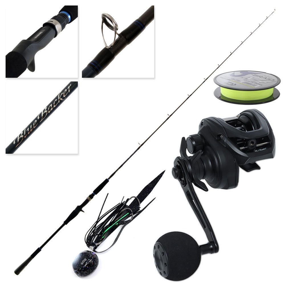 Daiwa Summer Stunner Saltist X 150 Exceler Oceano Slow Jig Combo with Braid and Lure 6ft 6in PE1-2 1pc