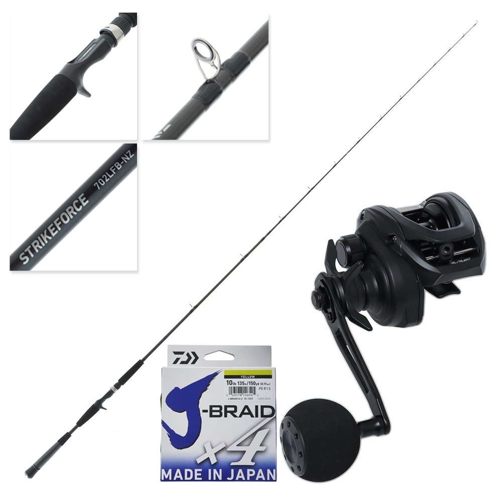 Daiwa Saltist X 150 Strikeforce II Slow Jig Combo 7ft 3-6kg 2pc with J-Braid