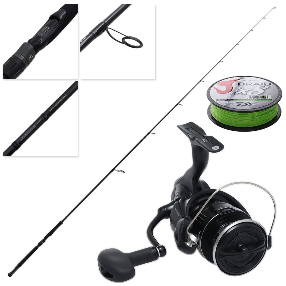 Daiwa TD Black MQ 4000D-C IV Wash Monster Softbait Spin Combo with Braid 7ft 10in 6-10kg 2pc