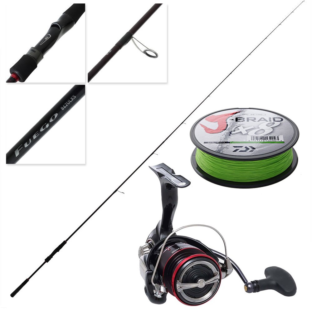Daiwa 24 Fuego LT 2500D 862 ULXS-NZ Spinning Combo with Braid 8ft 6in 2pc 