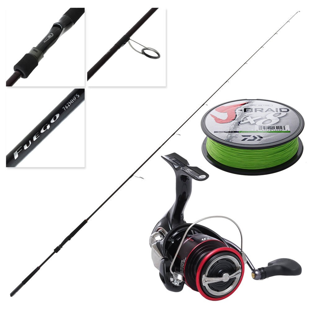 Daiwa Fuego LT 3000D-C 762 MHFS-NZ Soft Bait Combo with Braid 7ft 6in 5-9kg 2pc