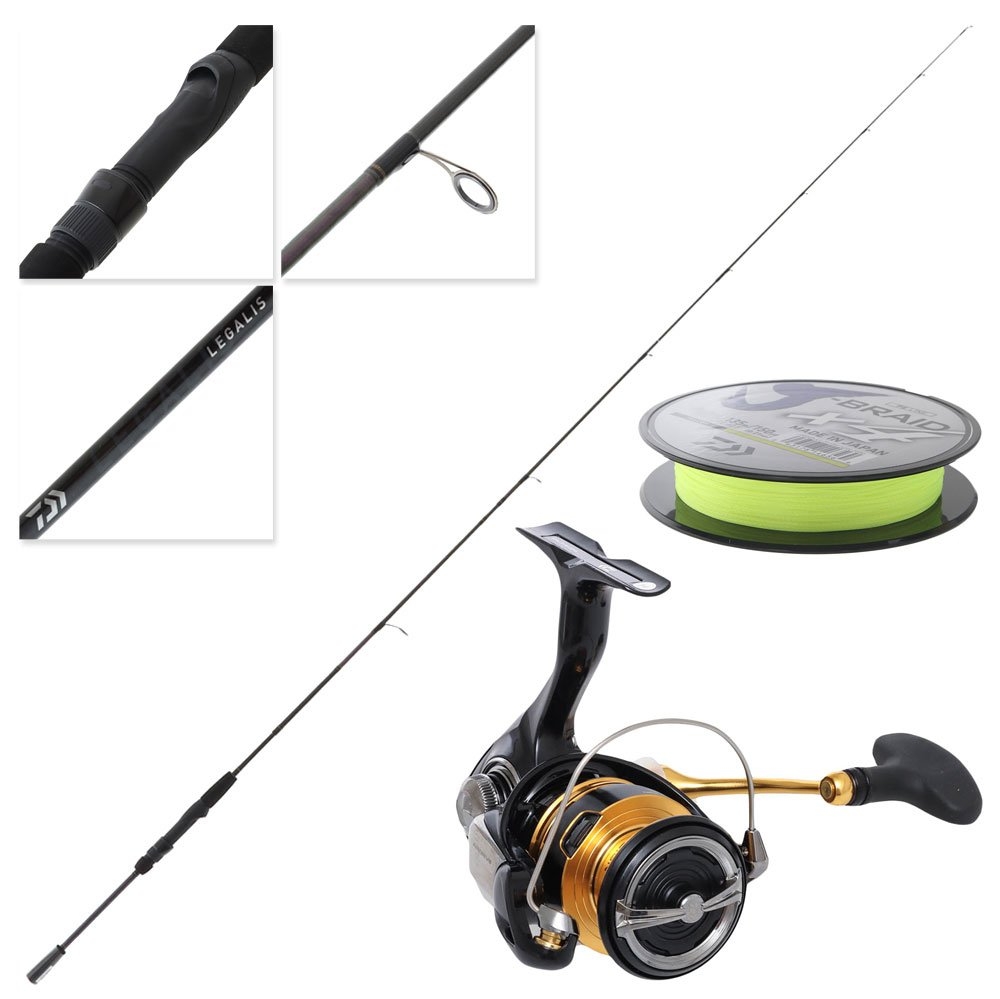 Daiwa 23 Legalis LT 2500D (U) II 704ULFS-NZ Spinning Combo with Braid 7ft 4pc 