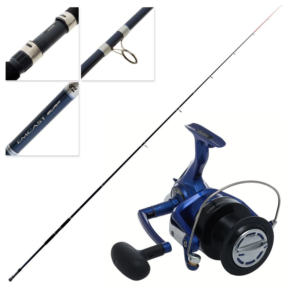daiwa emcast 6000a sport saltwater spinning reel EMCS6000A Carrete de pesca de agua salada de prueba, 25 40 lb, color azul Deportes y Aire Libre truly allowing an angler to put the brakes on the hardest fighting nearshore species Buy Emcast Sport 6000 Spinning