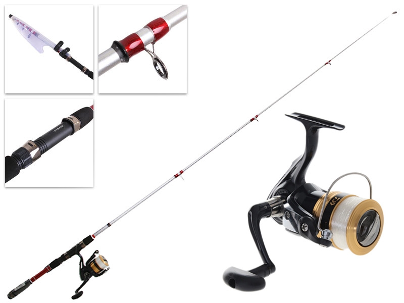 Daiwa Sweepfire 2500 2BB and Spitfire Telescopic Boat Spin Combo with Line 6ft 4-8lb 1pc