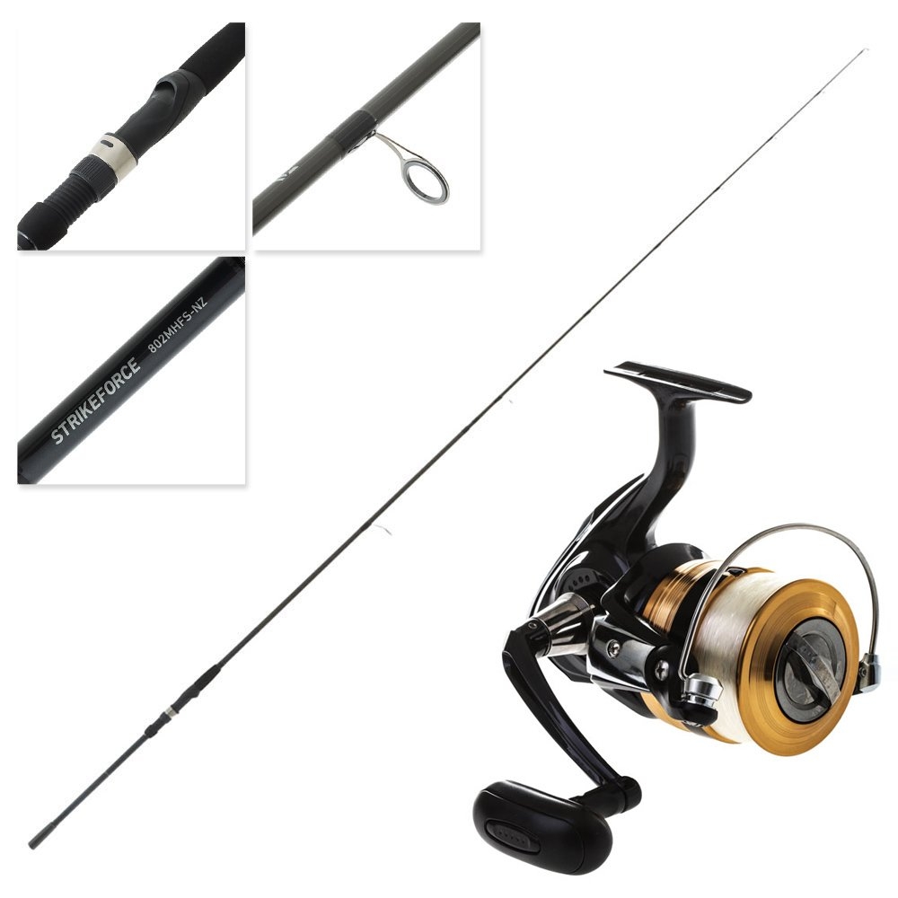 Daiwa Sweepfire 5000 2B Strikeforce II 802MHFS-NZ Spinning Combo with Line 8ft 2pc