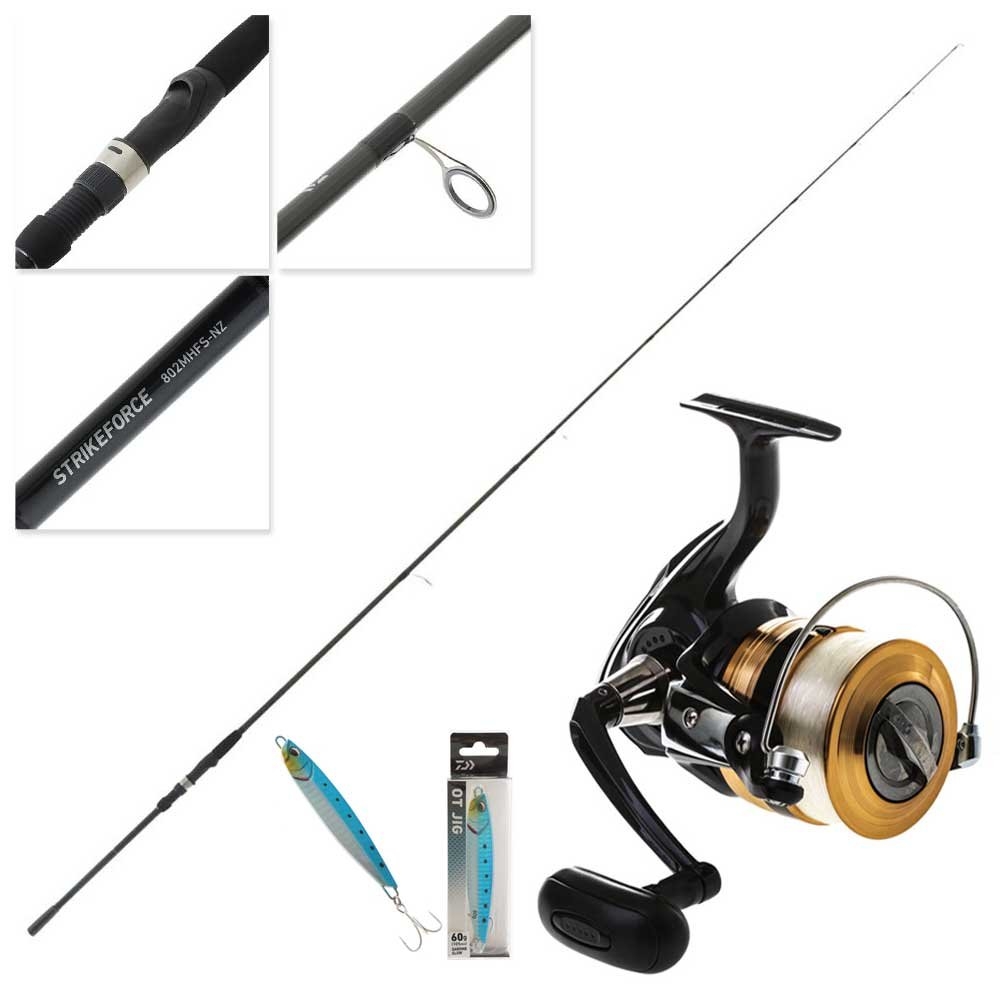Daiwa Sweepfire 5000 Strikeforce II Kahawai Spin Combo with Line and Jig 8ft 5-10kg 2pc