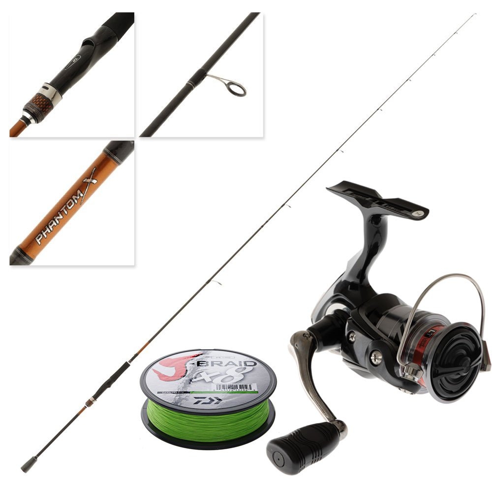 Daiwa RX LT 2000 Phantom X Softbait Spin Combo with J-Braid 7ft 6in 1-4kg 2pc