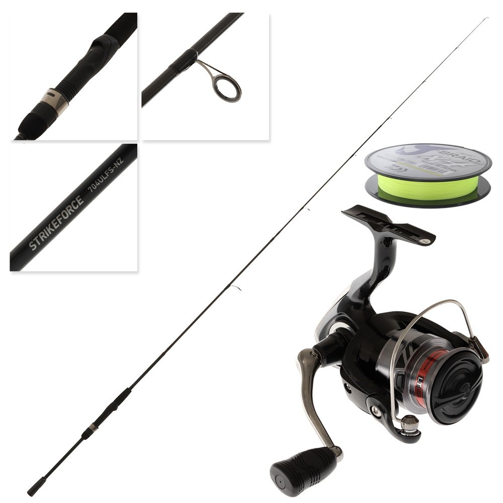 Daiwa RX LT 2500 Strikeforce II Travel Softbait Spin Combo 7ft 2-5kg 4pc with J-Braid