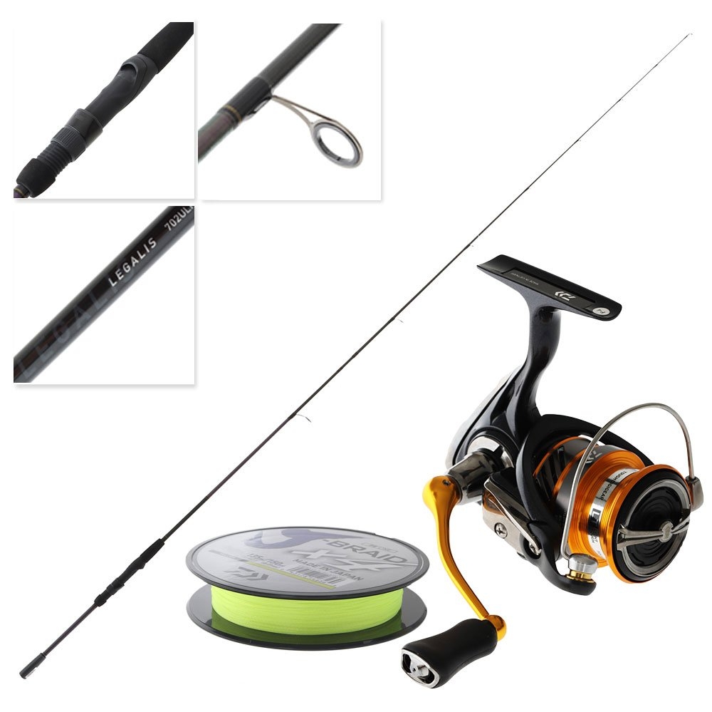 Daiwa 19 Revros LT 2500 Legalis II 702ULFS-NZ  Light Tackle Spinning Combo with Braid 7ft 2pc 
