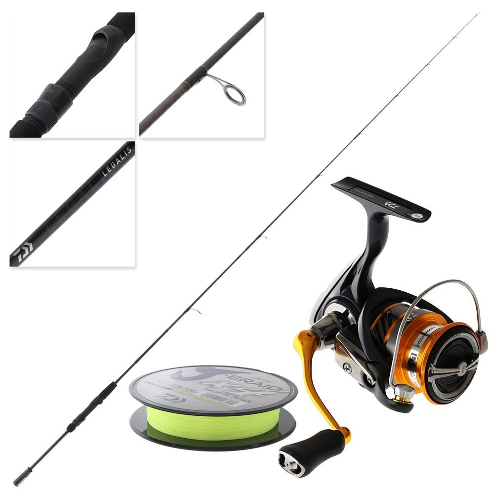 Daiwa 19 Revros LT 2500 Legalis II 704ULFS-NZ Light Tackle Spinning Combo with Braid 7ft 4pc 