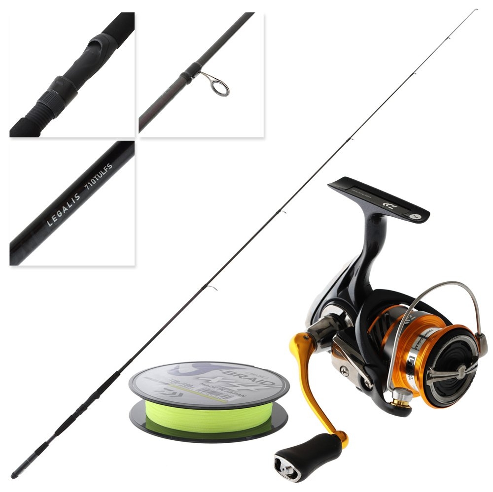 Daiwa 19 Revros LT 2500 Legalis II Telescopic Spin Combo with J-Braid 7ft 10in
