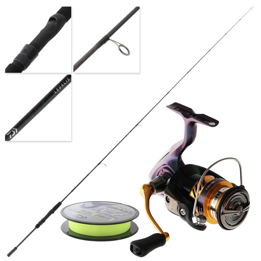 Daiwa Laguna LT 2500 Legalis II Travel Spin Combo with J-Braid 7ft 4pc