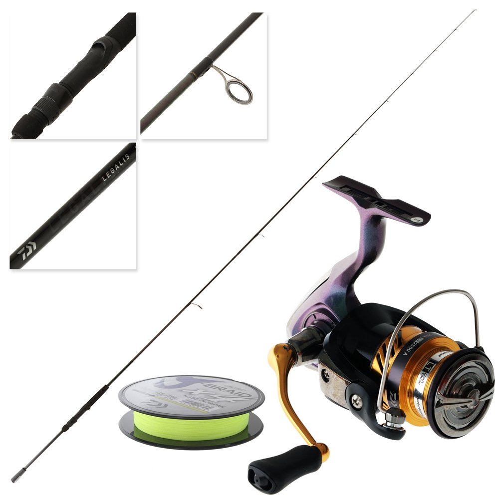Daiwa Laguna LT 2500 Legalis II 862ULFS-NZ Light Tackle Spinning Combo with Braid 8ft 6in 2pc 