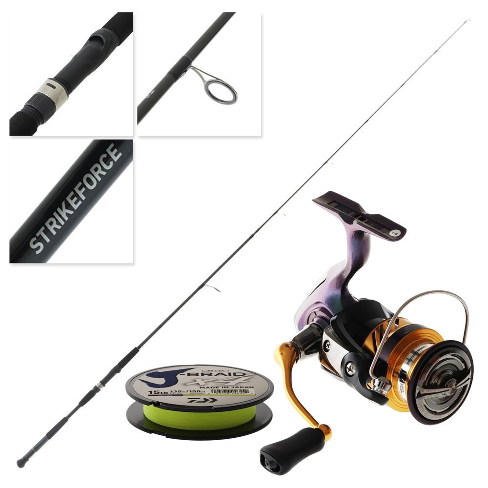 Daiwa Laguna LT 3000-CA Strikeforce II 702HFS-NZ Light Tackle Spinning Combo with Braid 7ft 2pc 