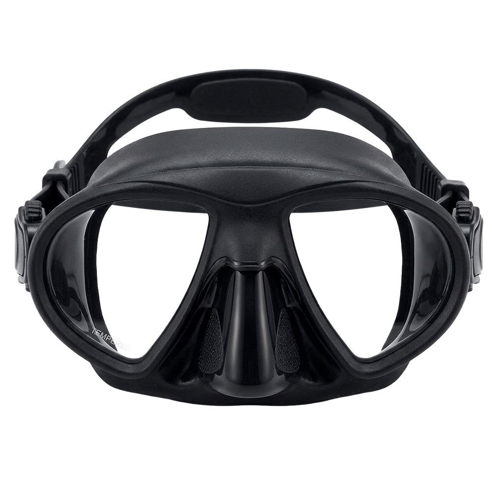 Sea Harvester Silicone Free Dive Mask and Snorkel Set Black