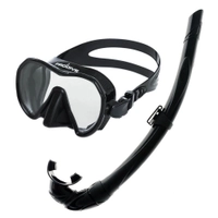 Pro-Dive Extreme Vu Sea Harvester Silicone Free Dive Mask and Snorkel Set Black Thumbnail Pro-Dive Extreme Vu Sea Harvester Silicone Free Dive Mask and Snorkel Set Black