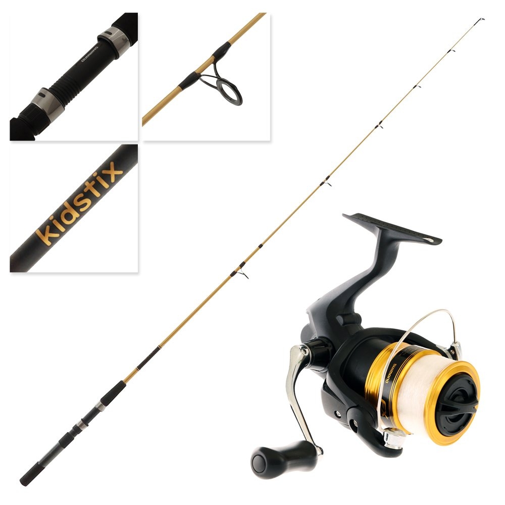 Shimano FX 2500 FC Kidstix Kids Spin Combo 6ft 2-5kg 2pc Gold