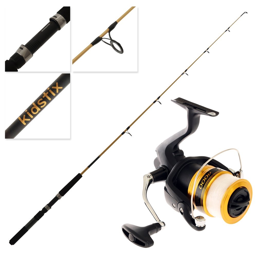 Shimano FX 4000 FC Kidstix Spinning Combo with Line 5ft 5in 4-6kg 1pc Gold