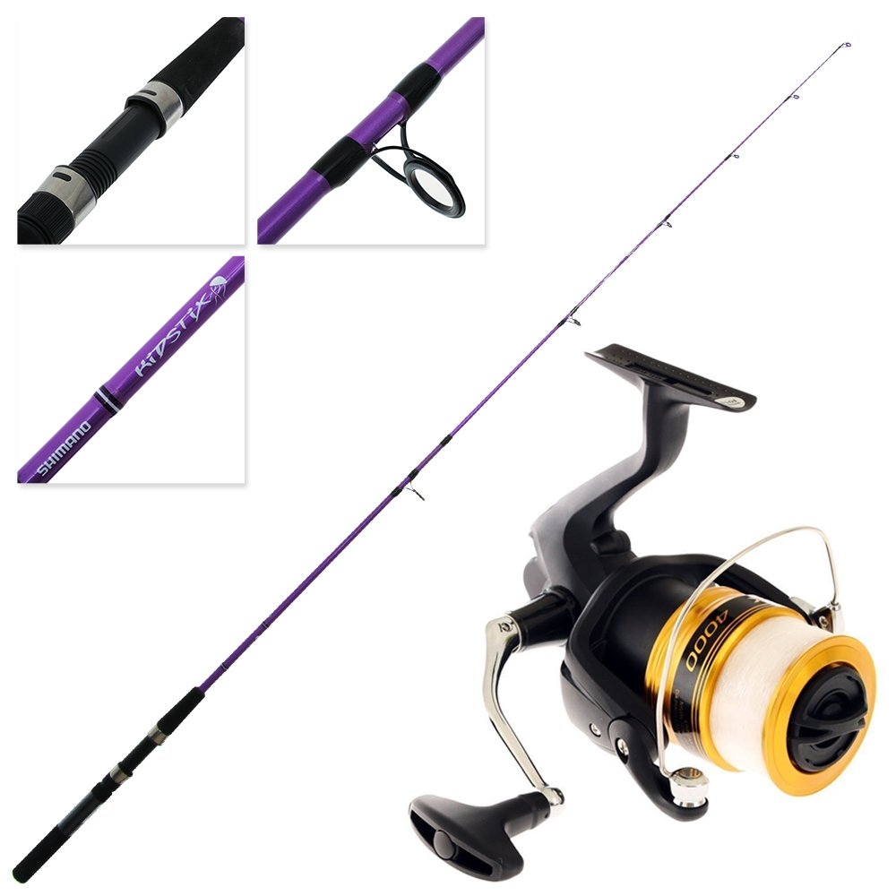 Shimano FX 4000 Kidstix Combo Purple Incl Line  6ft 2pc 5kg 2pc