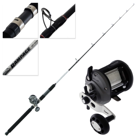 Jarvis Walker Rampage 20 Overhead Boat Combo with Line 6ft 10-15kg 1pc