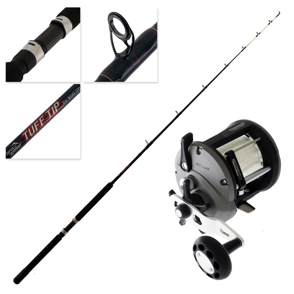 Jarvis Walker Rampage 30 Tuff Tip SB 6601 Overhead Boat Combo with Line 6ft 6in 10-15kg 1pc