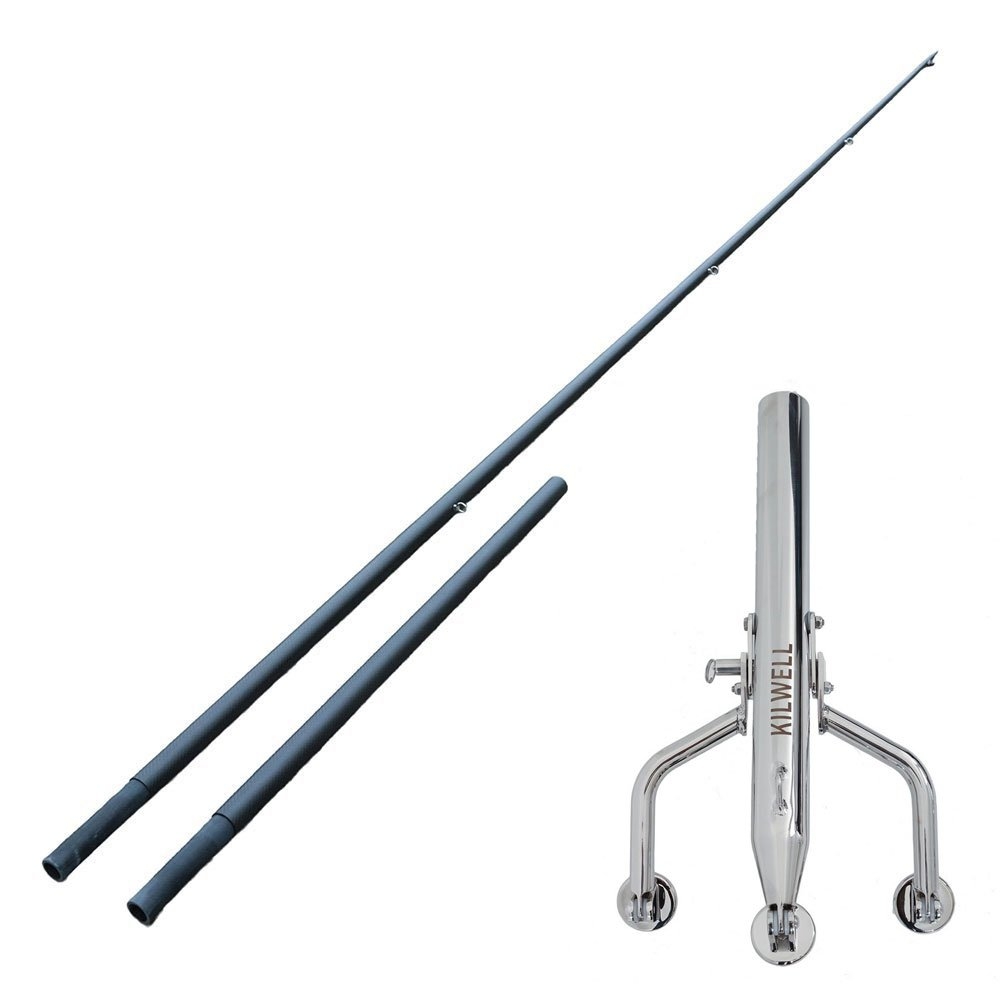 Kilwell PowerPole Stiff 3K SL Carbon Drop-In Outrigger Poles and Slimline Bases 5.8m 2pc 42mm Pair