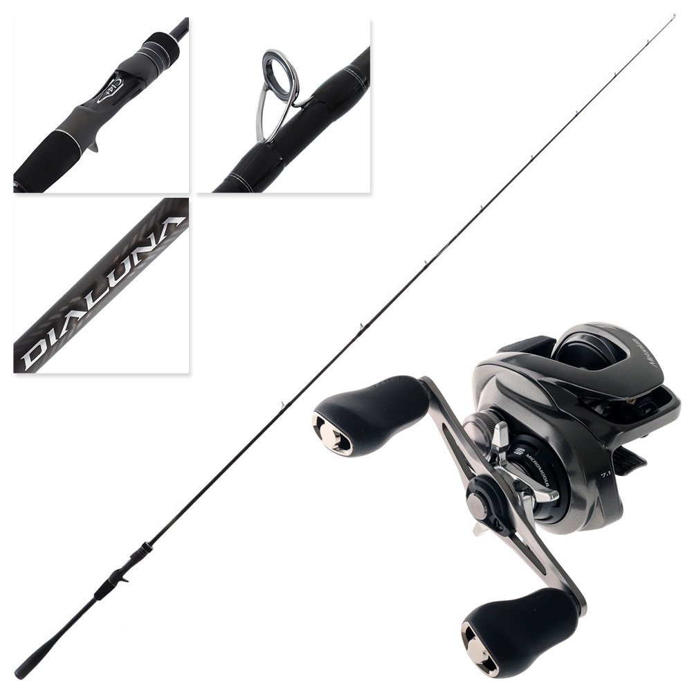Shimano Metanium MGL150 HGB Dialuna B76M Medium Baitcaster Combo 7ft 6in 8-40g PE1-2.5 2pc