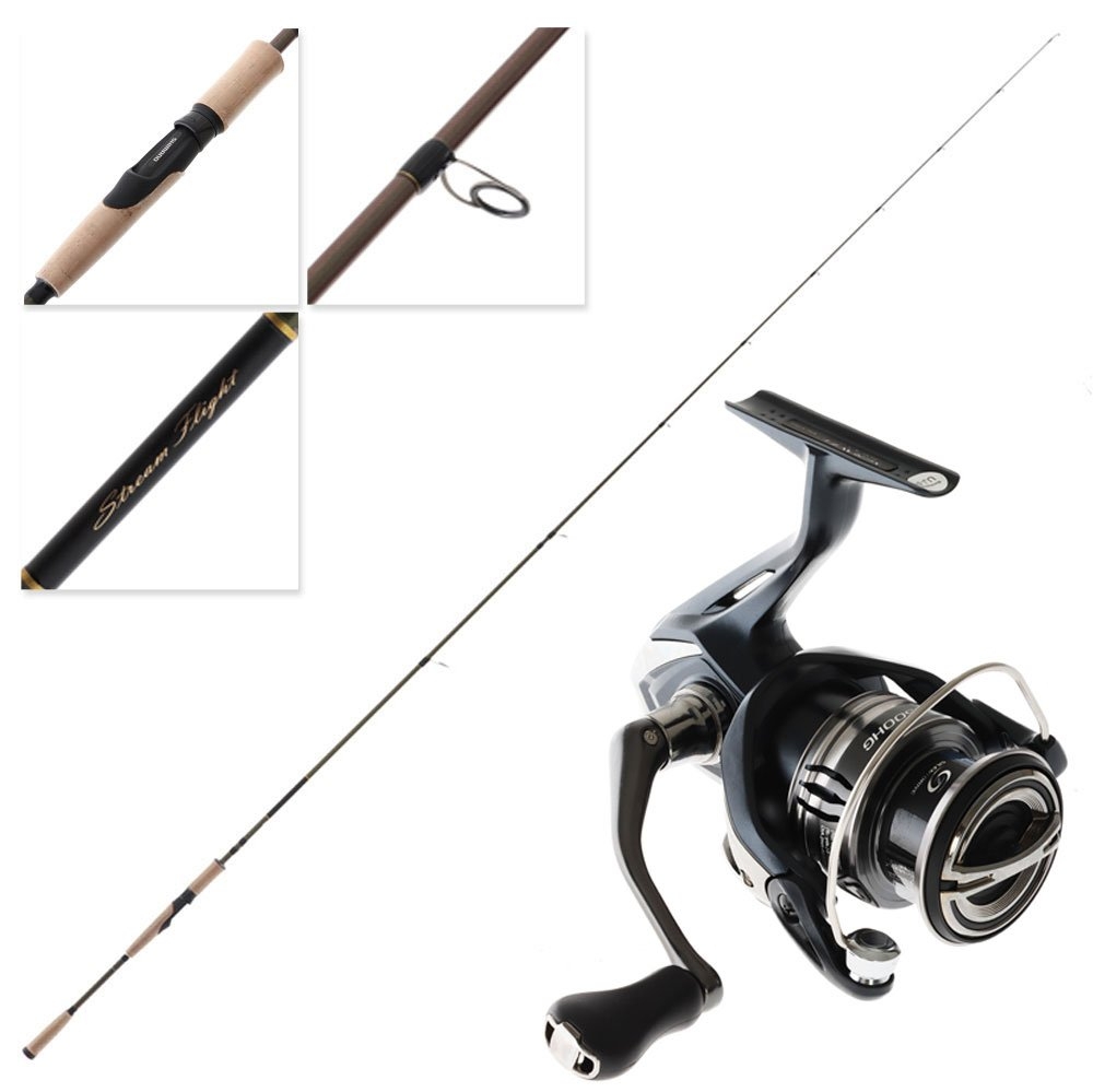 Shimano Miravel 2500 HG Stream Flight Medium Light Spin Freshwater Combo 8ft 3-6kg 2pc