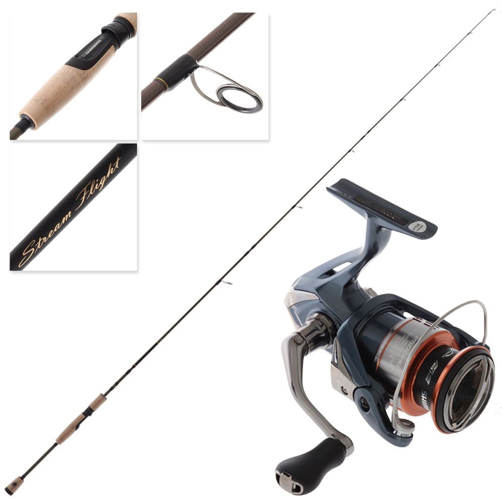 Shimano 25 Nasci 2500 HG FD Stream Flight Light Spin Freshwater Combo 6ft 6in 2-5kg 4pc