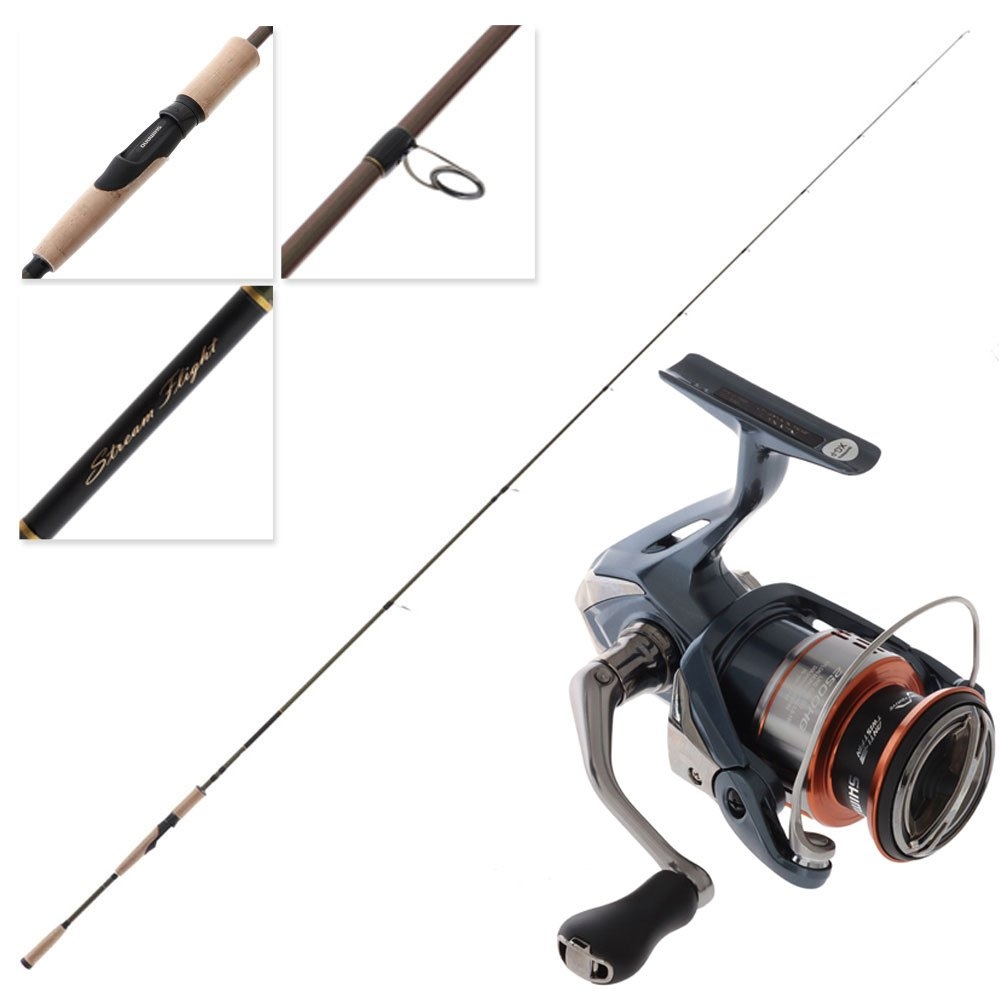 Shimano 25 Nasci 2500 HG FD Stream Flight Medium Light Spin Freshwater Combo 8ft 3-6kg 2pc