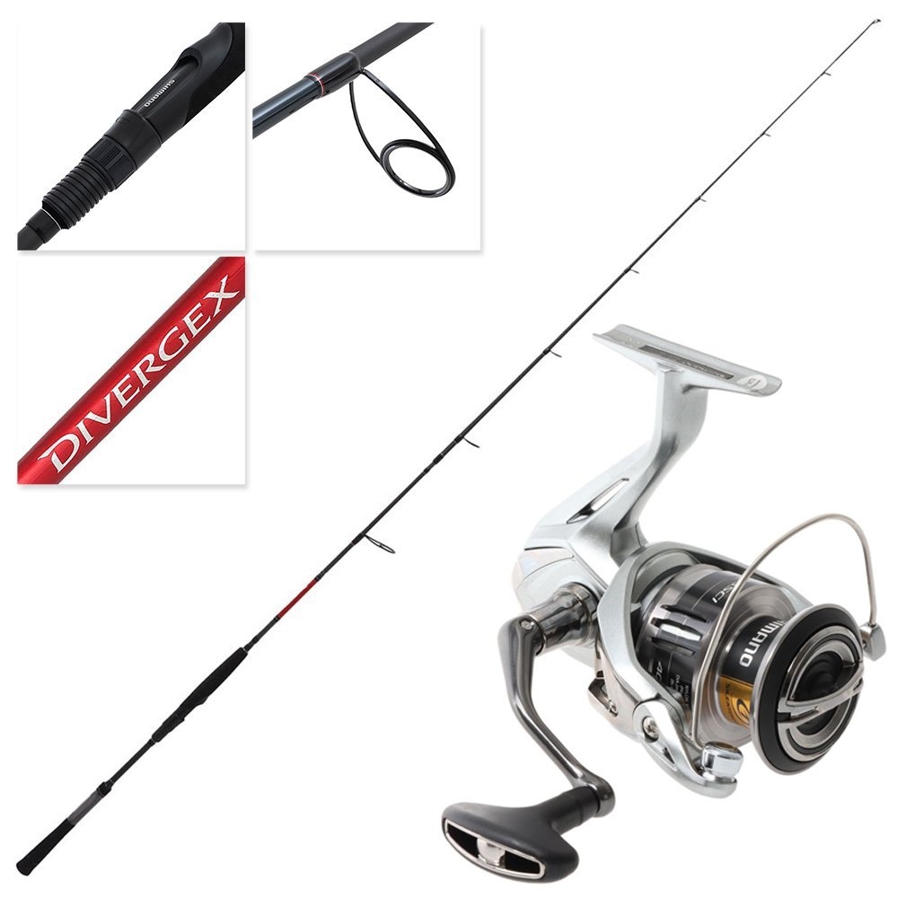 Shimano Nasci 4000XG FC Divergex Heavy Soft Bait Spin Combo 7ft 5-10kg 2pc