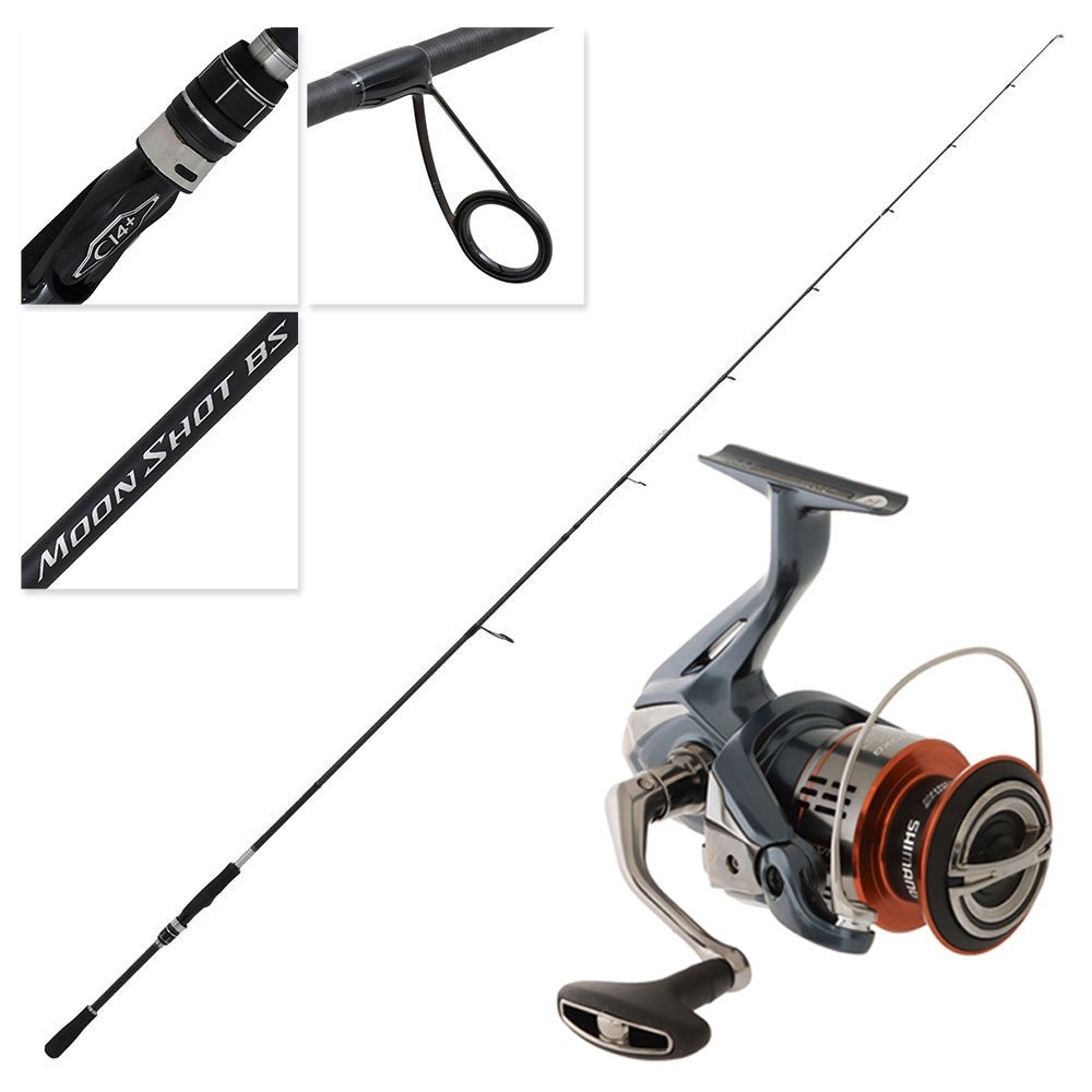 Shimano 25 Nasci 4000 XG FD Moonshot BS Medium Spinning Soft Bait Combo 7ft 3in PE0.8-2 2pc