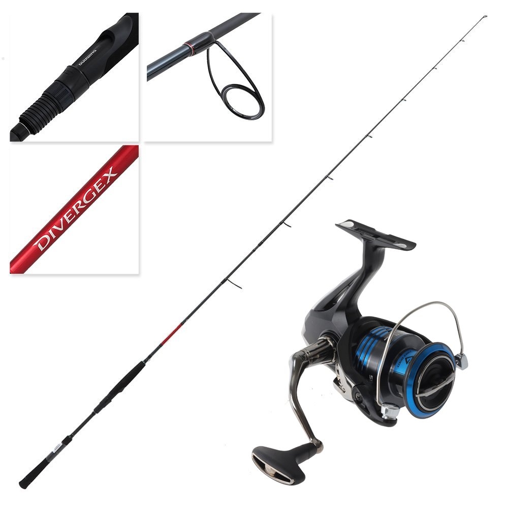 Shimano Nexave FI 4000 HG Divergex Medium Heavy Soft Bait Spin Combo 7ft 6in 4-8kg 2pc