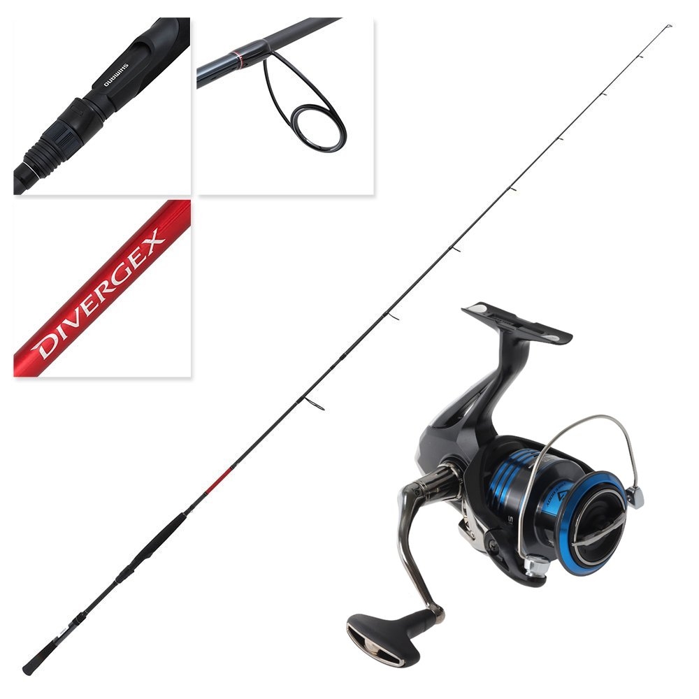 Shimano Nexave FI 4000 HG Divergex Heavy Soft Bait Spin Combo 8ft 5-10kg 2pc