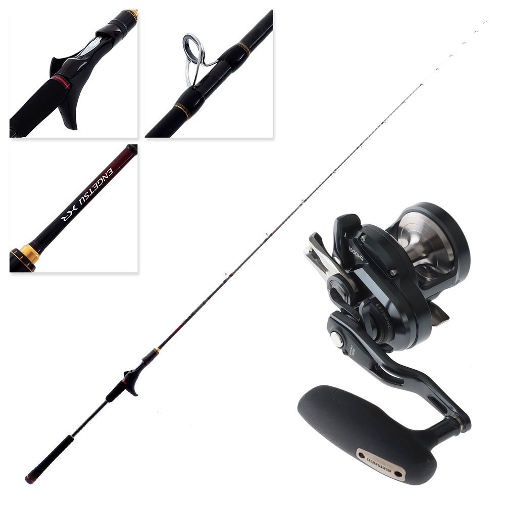 Shimano Ocea Jigger F Custom 1500HG Engetsu XR K-B66 Slow Jig Combo 6ft 6in 40-150g PE 1.2 2pc
