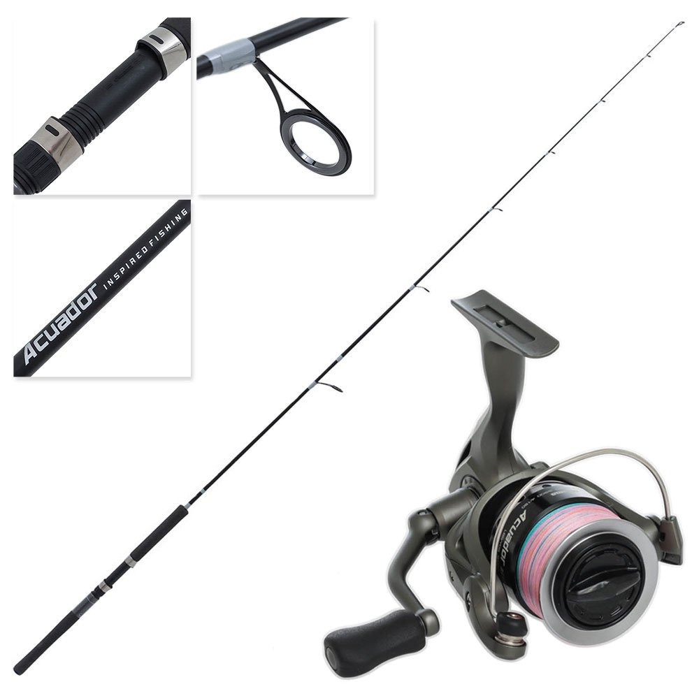 Okuma Acuador 4000A 702 Dropshot Softbait Spin Combo with Braid 7ft 6-10kg 2pc