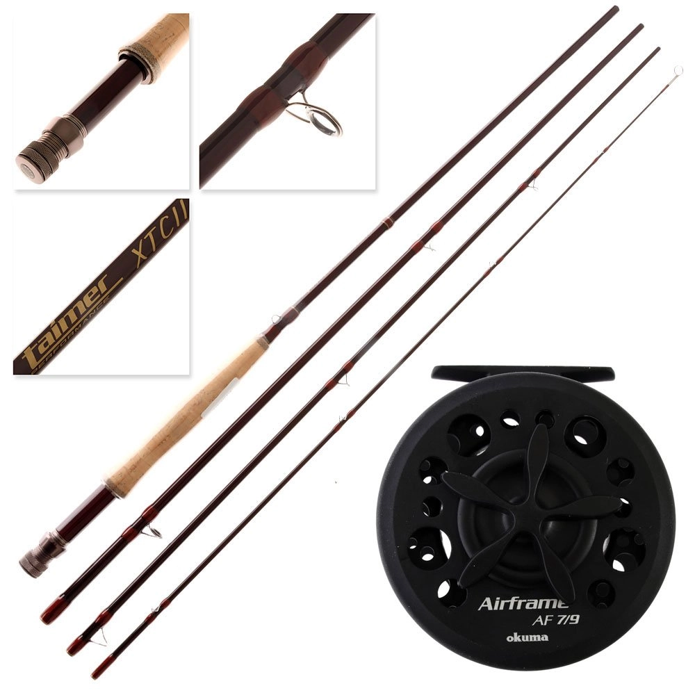 okuma airframe fly rod SLV Reel 10' Riversider Combo Fat Nancy's Tackle Shop Okuma Connoisseur B Salmon Fly