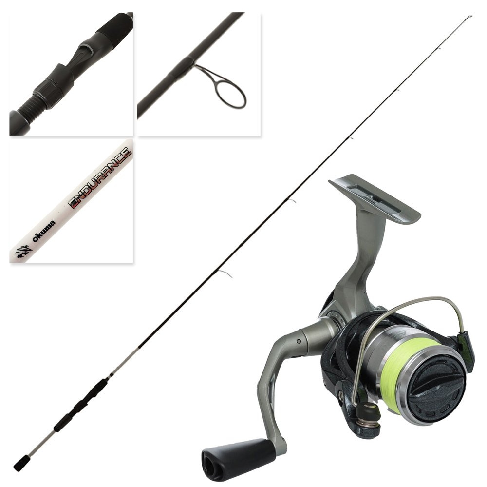 Okuma Azaki 20B Endurance Spinning Combo with Braid 6ft 6in 8-25g 2pc