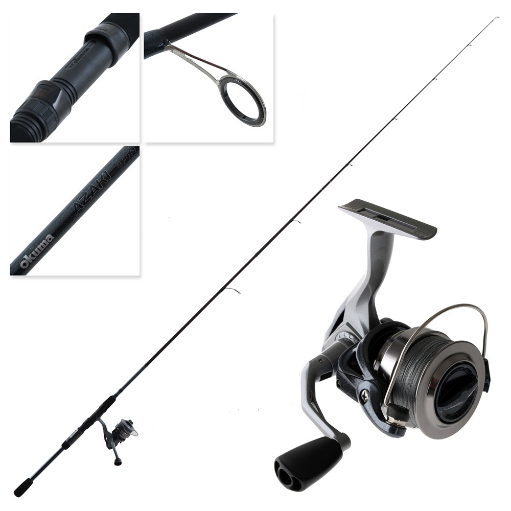Okuma Azaki 40B Dropshot Softbait Combo with Braid 7ft 6-10kg 2pc