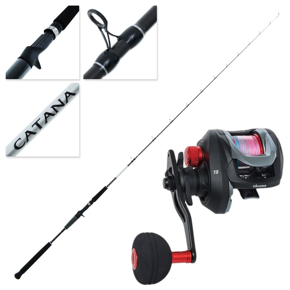Okuma Ceymar 100HAJ Catana Micro Jig Combo Incl Braid 6ft 6in 10-20lb 1pc